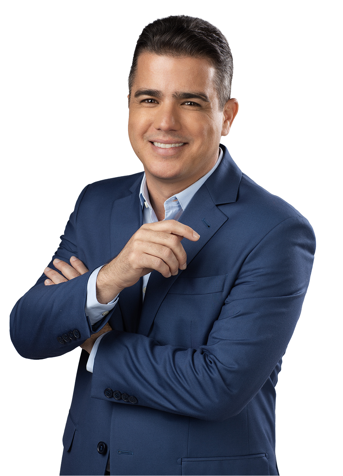 Dudu Soares de terno azul